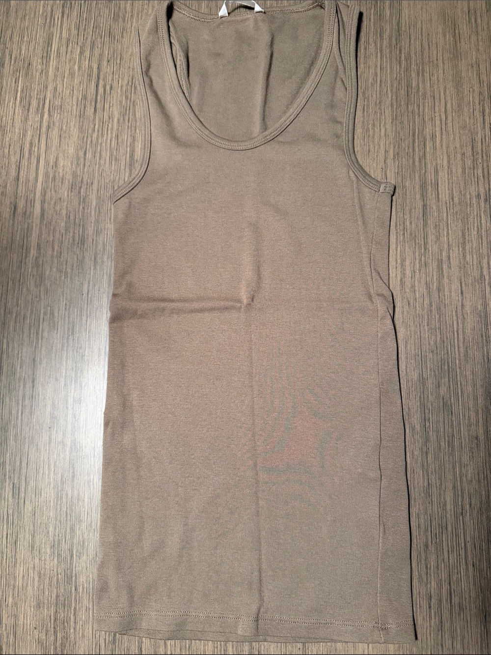 Brown Scoop Neck Tank Top